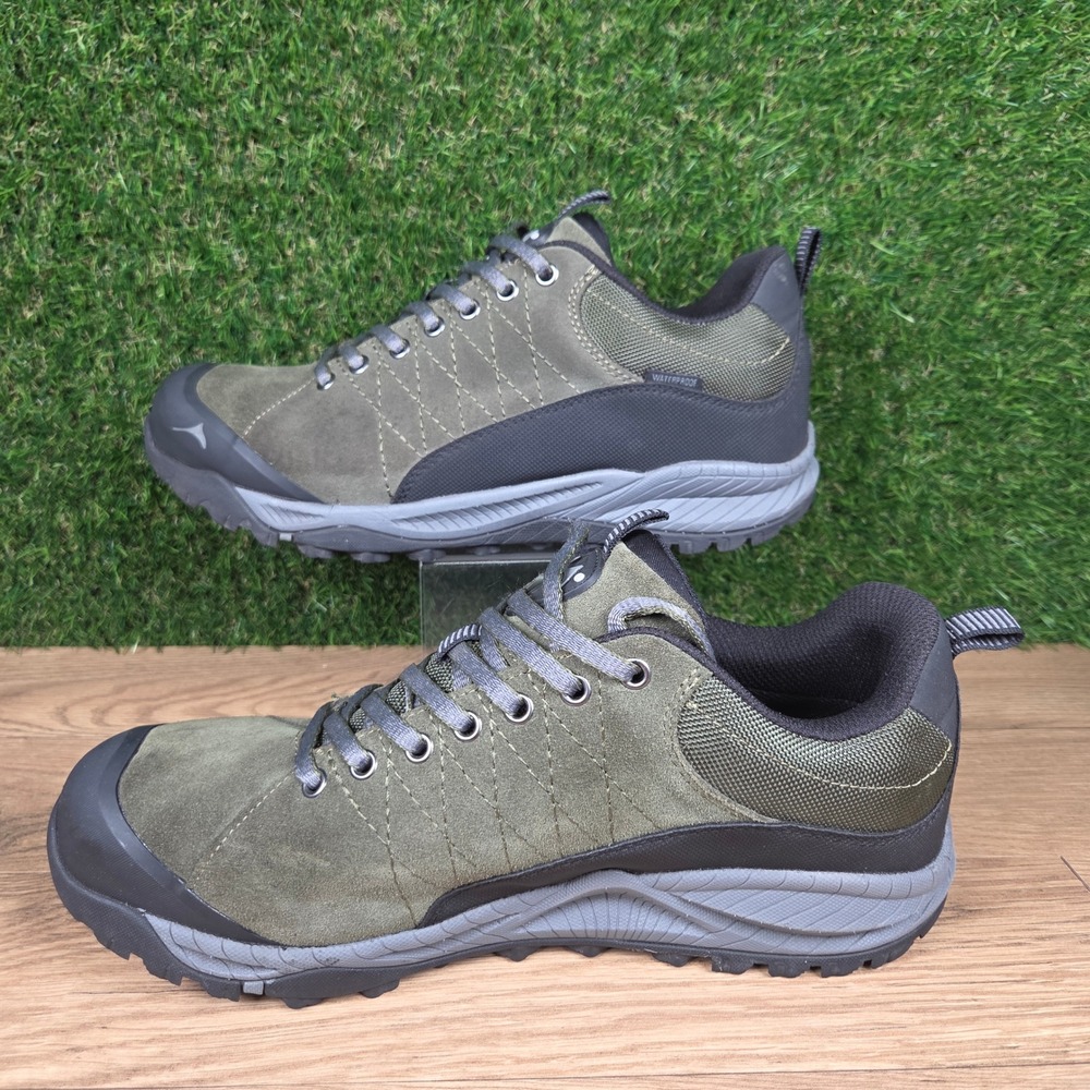 Pacific Mountain Mead Mens Hiking Shoes Green Waterproof Suede PM006301-060 11.5 - Picture 2 of 16